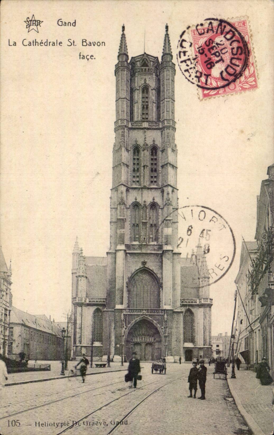 CPA Belgium Ghent the cathedral St Baon