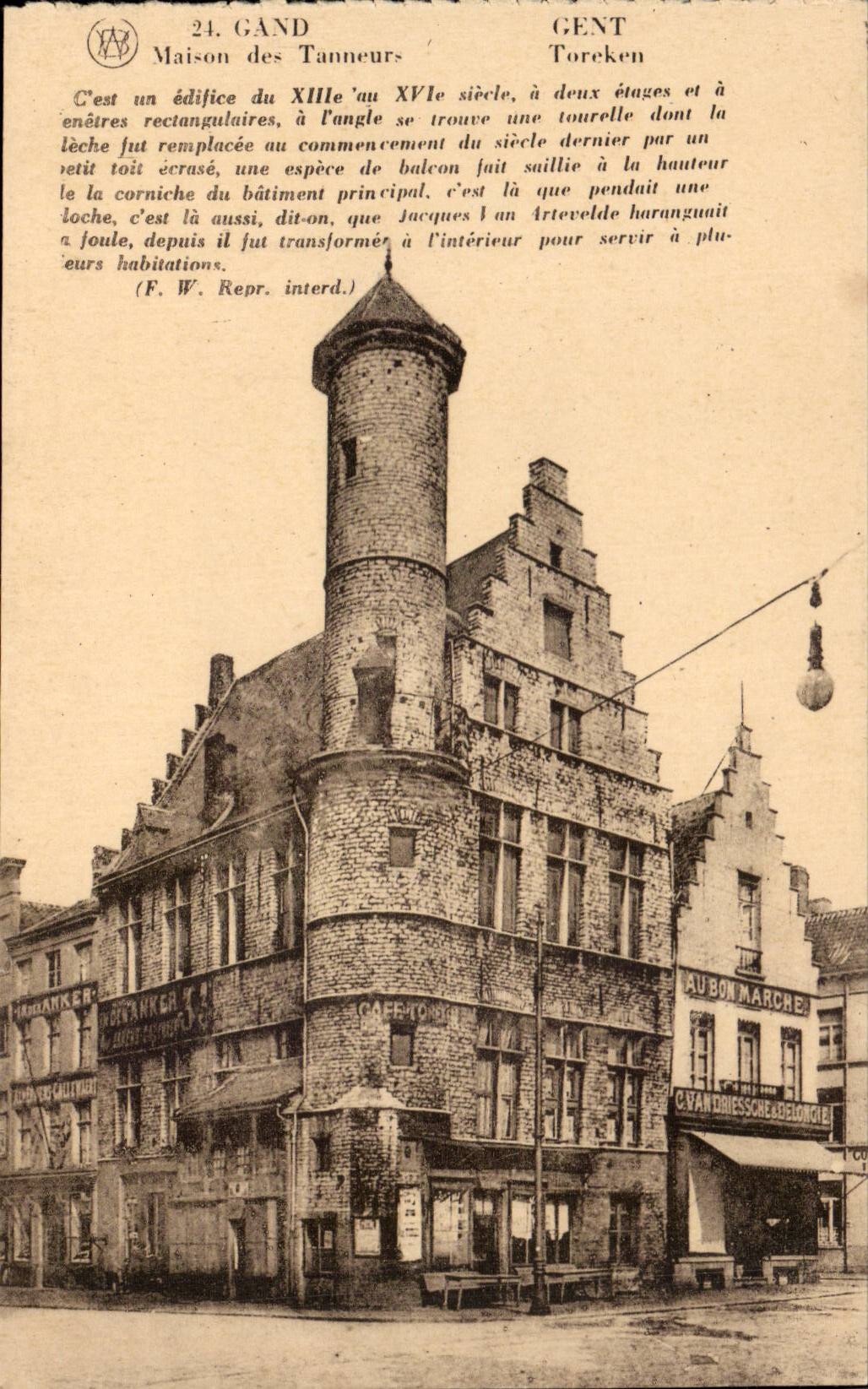CPA Belgium Ghent House of the tanners