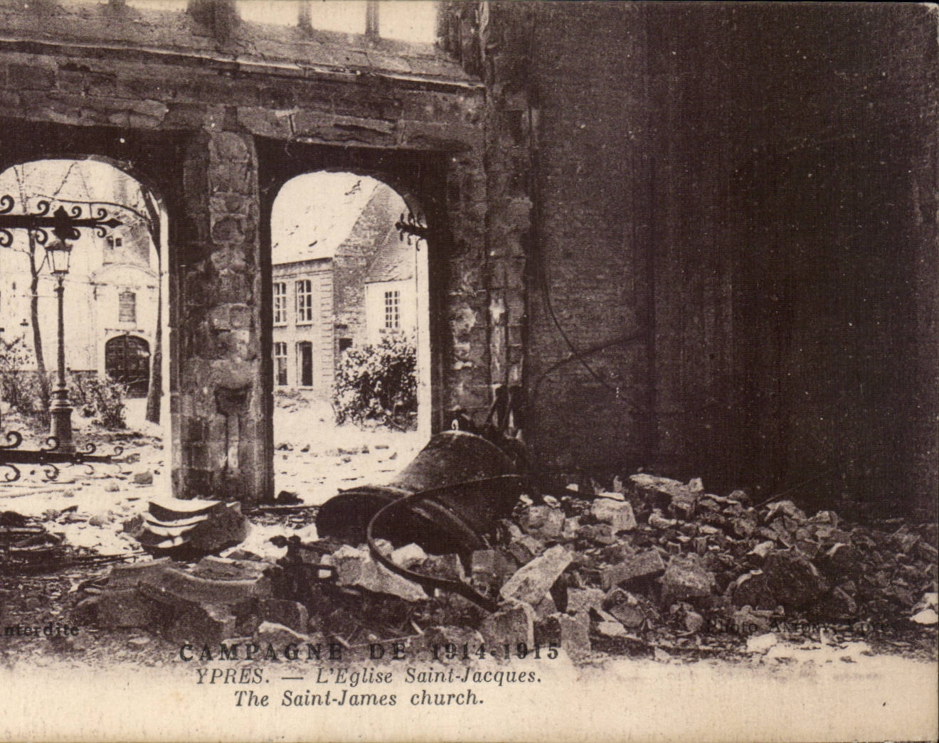 CPA Belgium Ypres the church Saint Jacques