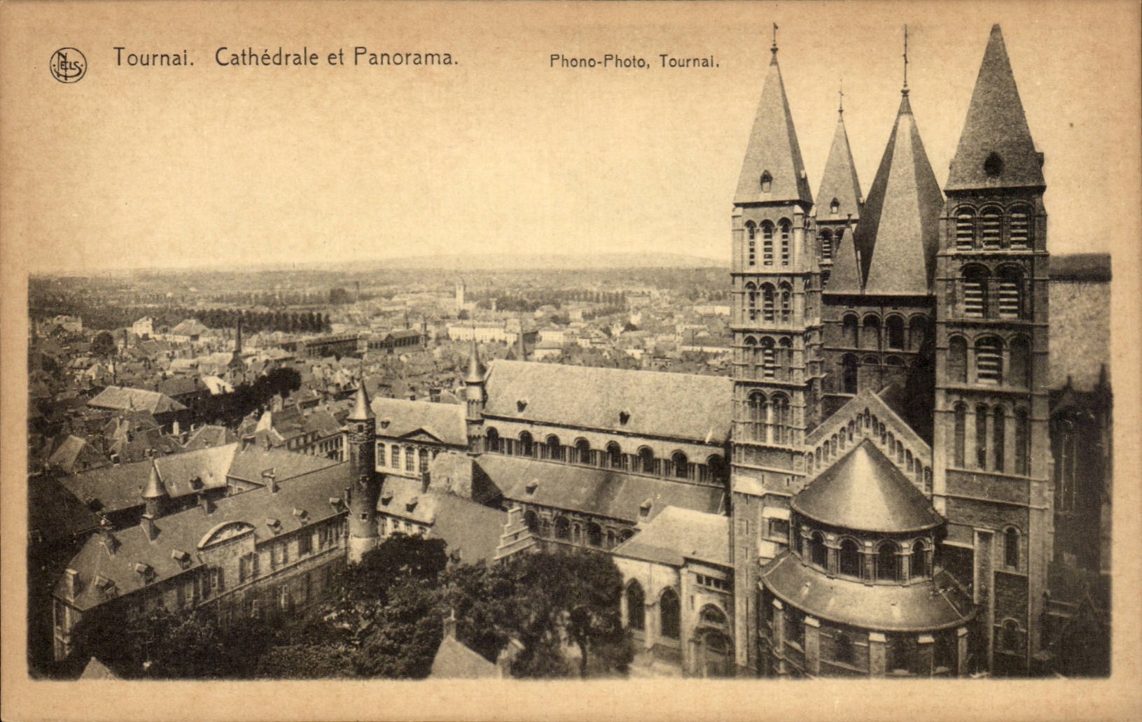 CPA Belgique Tournai Cathedrale et panorama