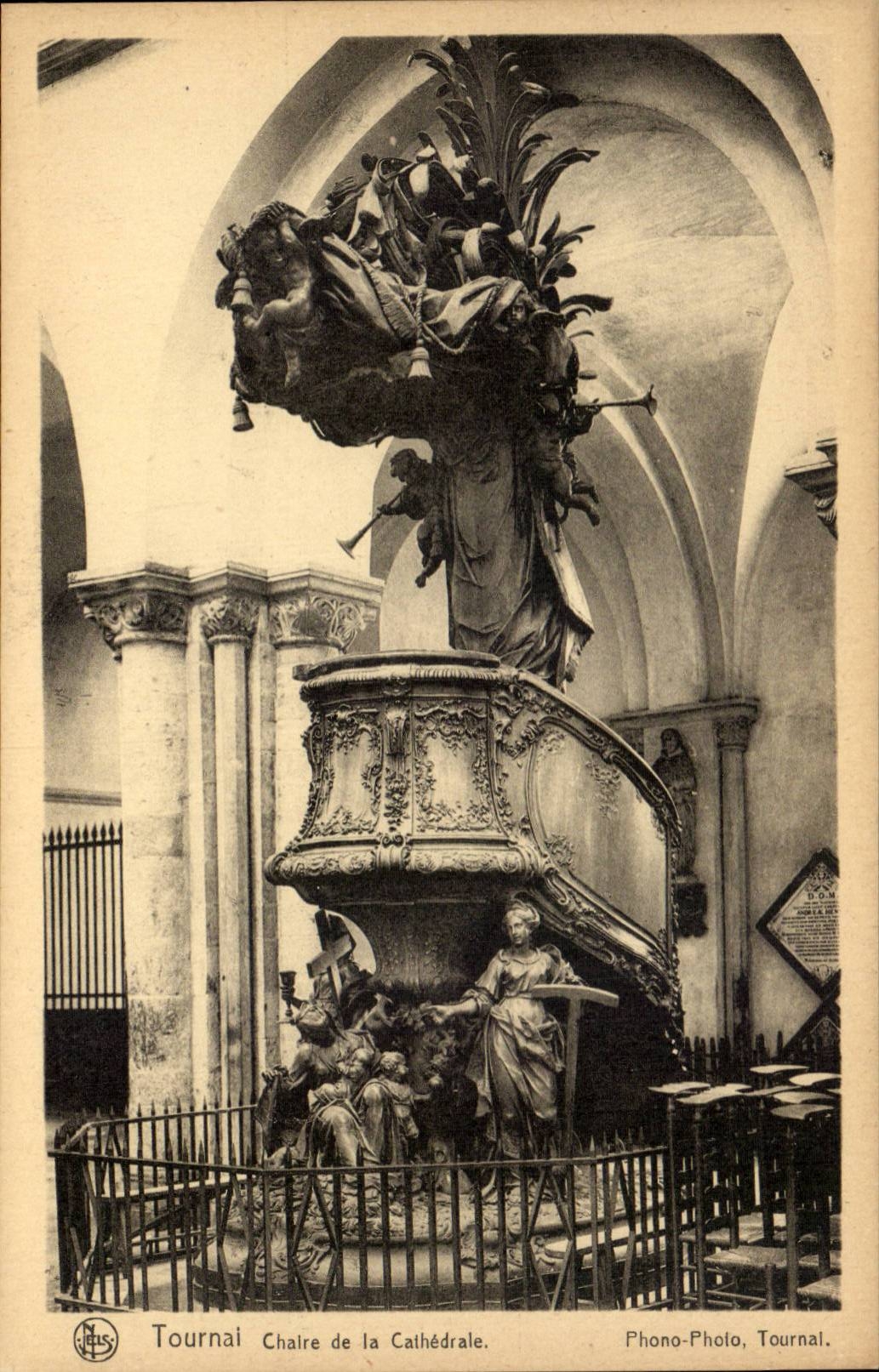 CPA Belgique Tournai Chaire de la cathedrale
