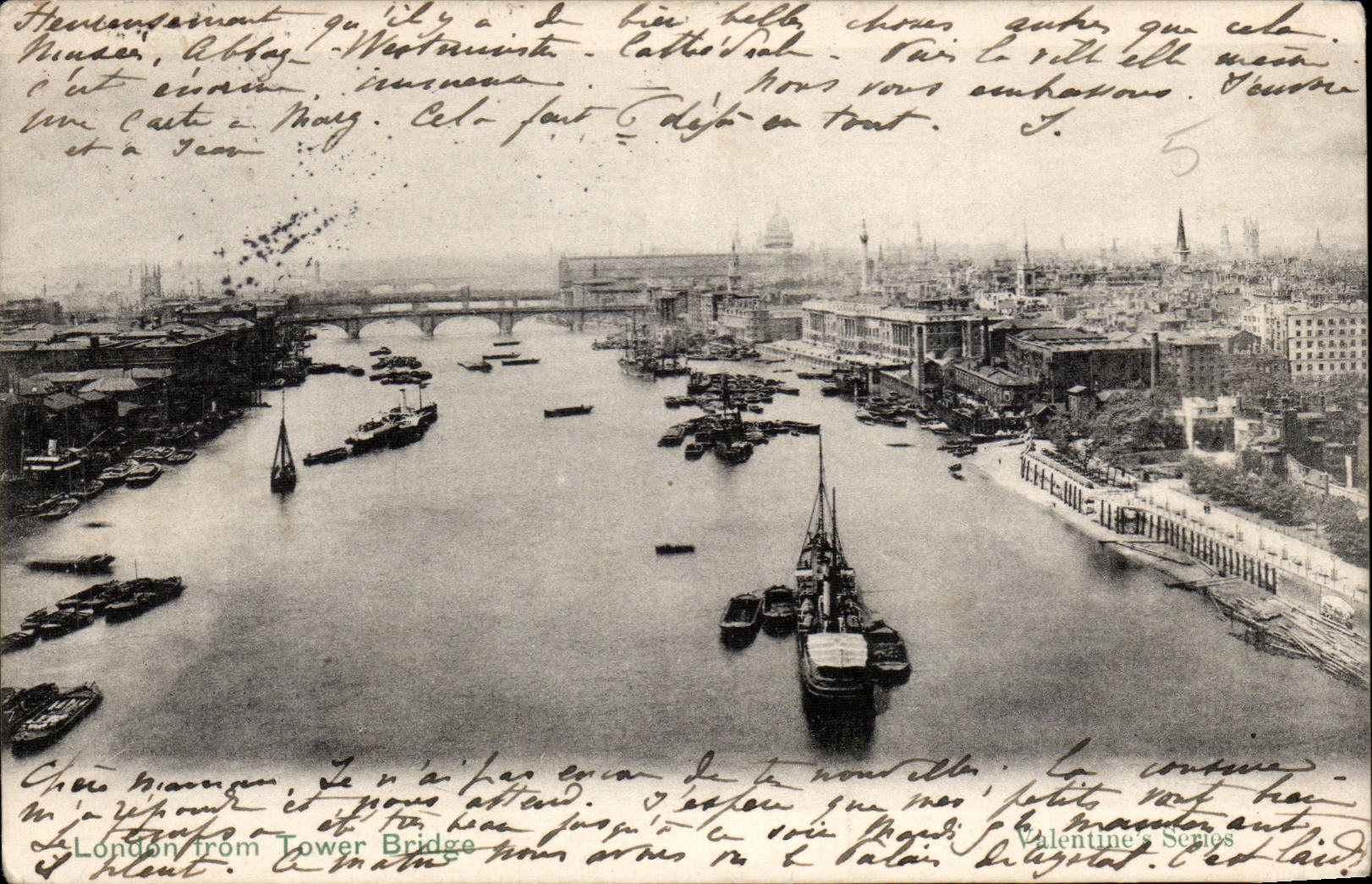 CPA Great Britain London London from tower bridge