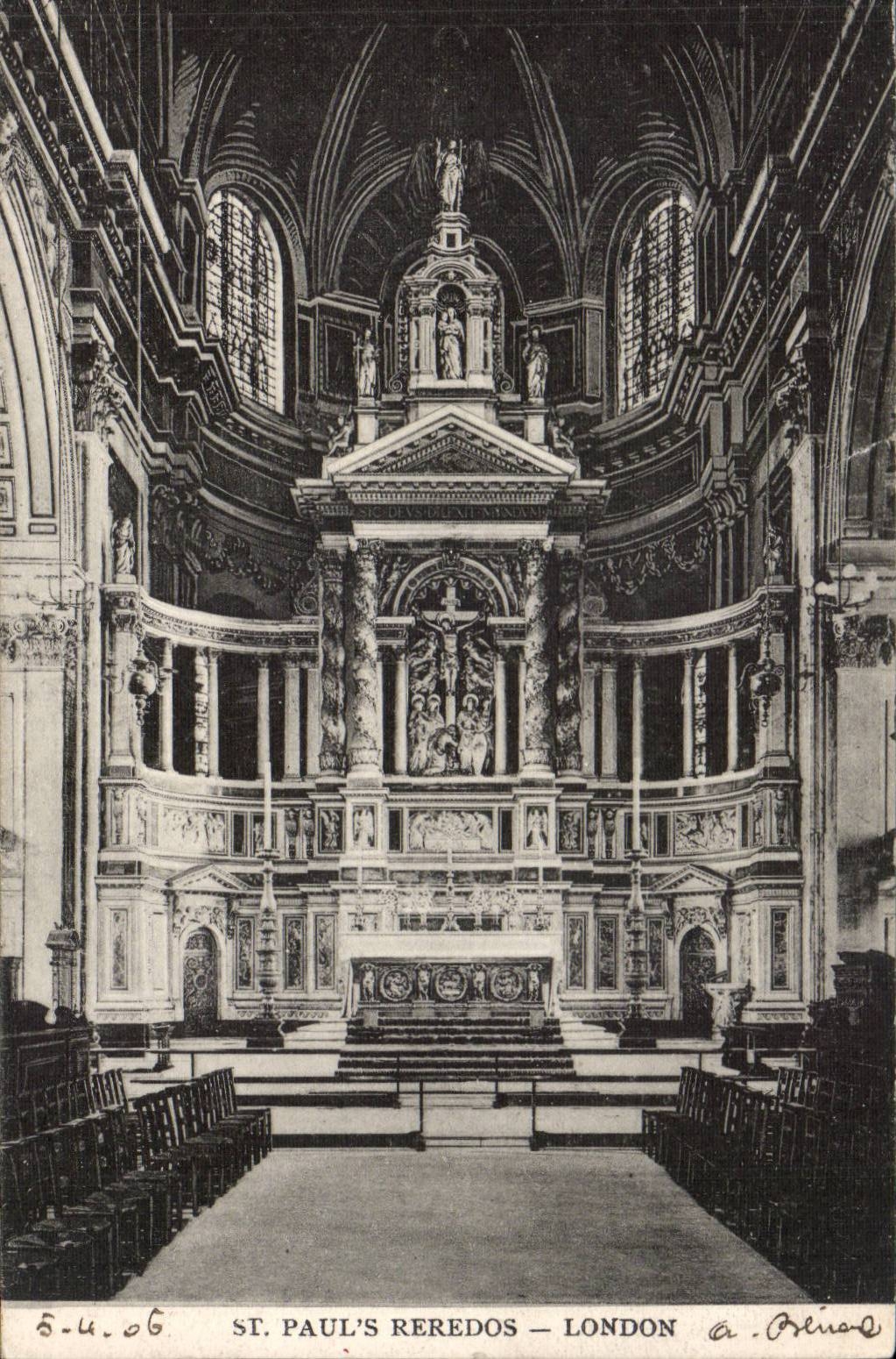 CPA Great Britain London London St paul' S Reredos