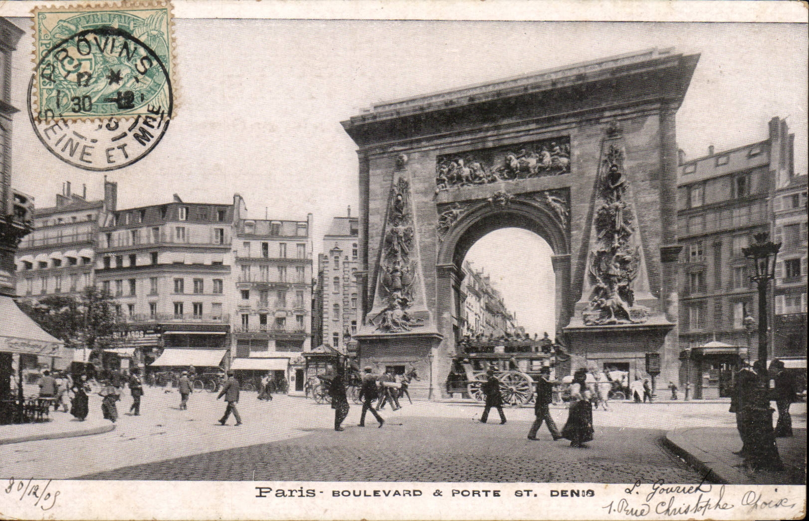 CPA Paris Prachtstrasse und tragt Str Denis