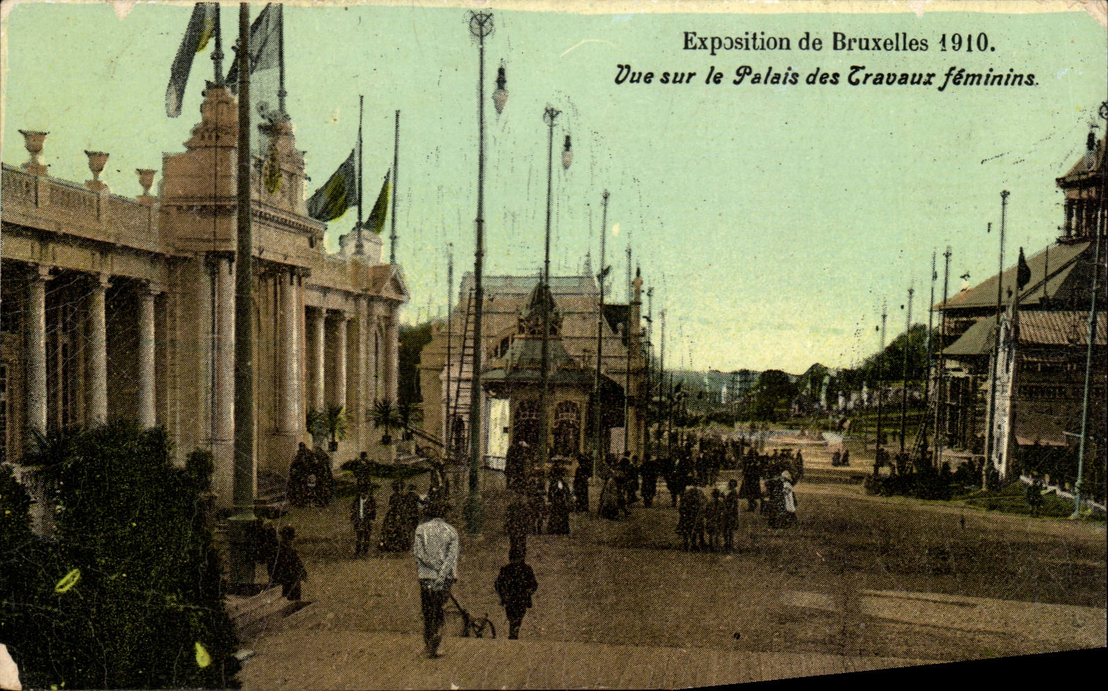 CPA Brussels Fair of 1910 Sight on the palate of female work