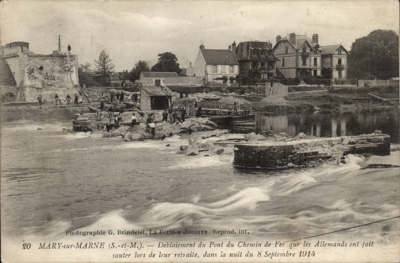 CPA Mary on the Marne Clearing of the bridge of the railroad