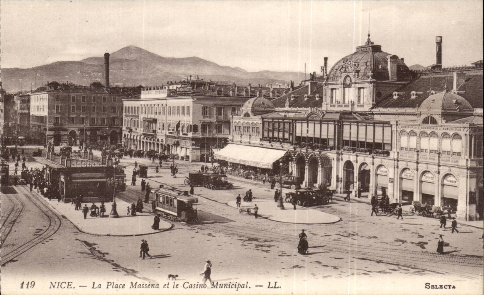 Nizza CPA der Massena Platz und das stadtische Kasino