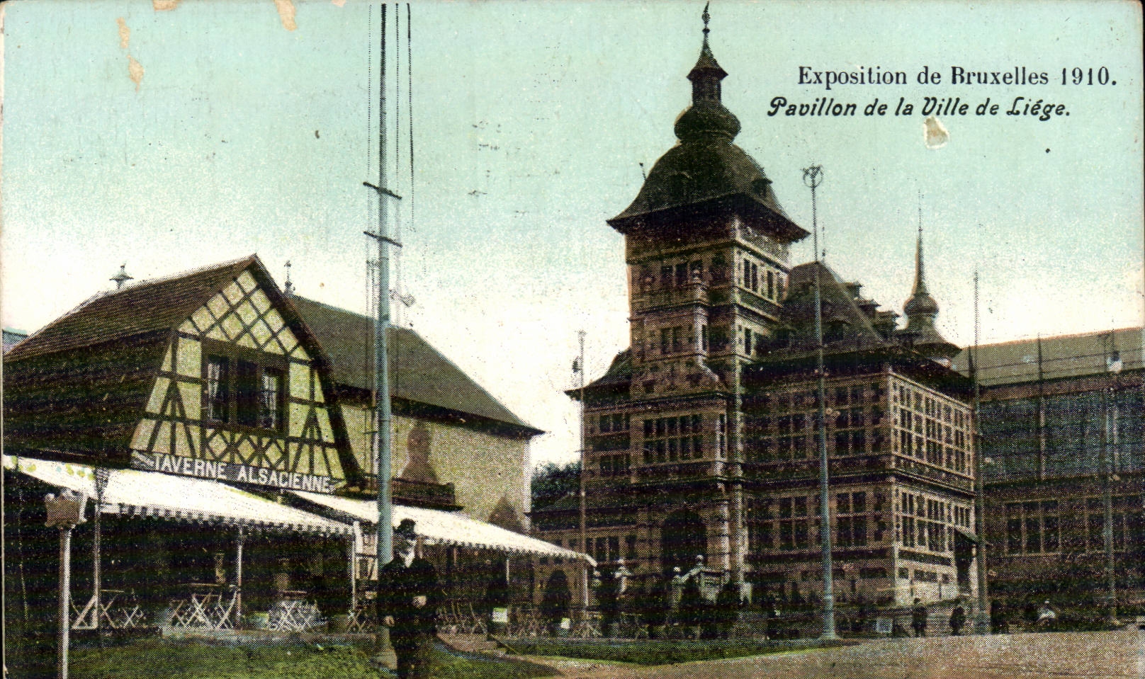 CPA Fair of Brussels 1910 House of the town of Liege Alsatian Tavern