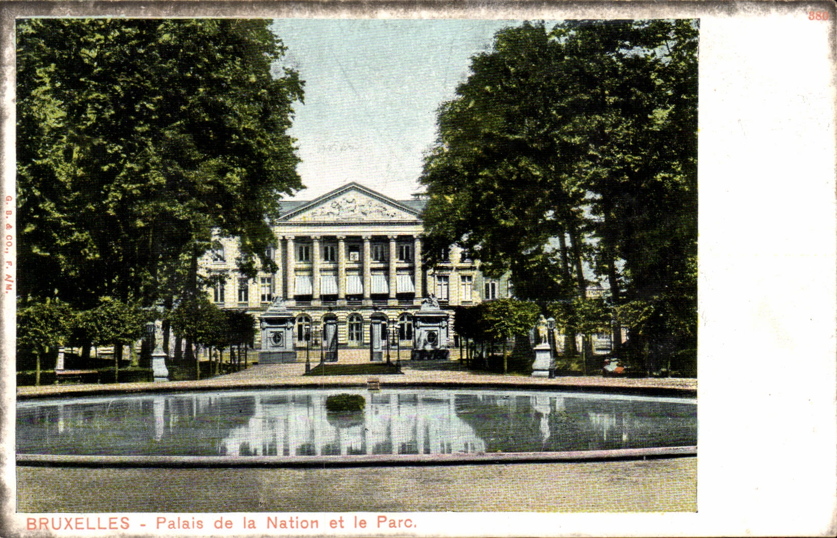 CPA Brussels Palate of the Nation and the park