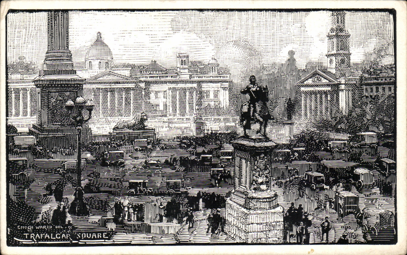 CPA Great Britain London London Trafalgar public garden