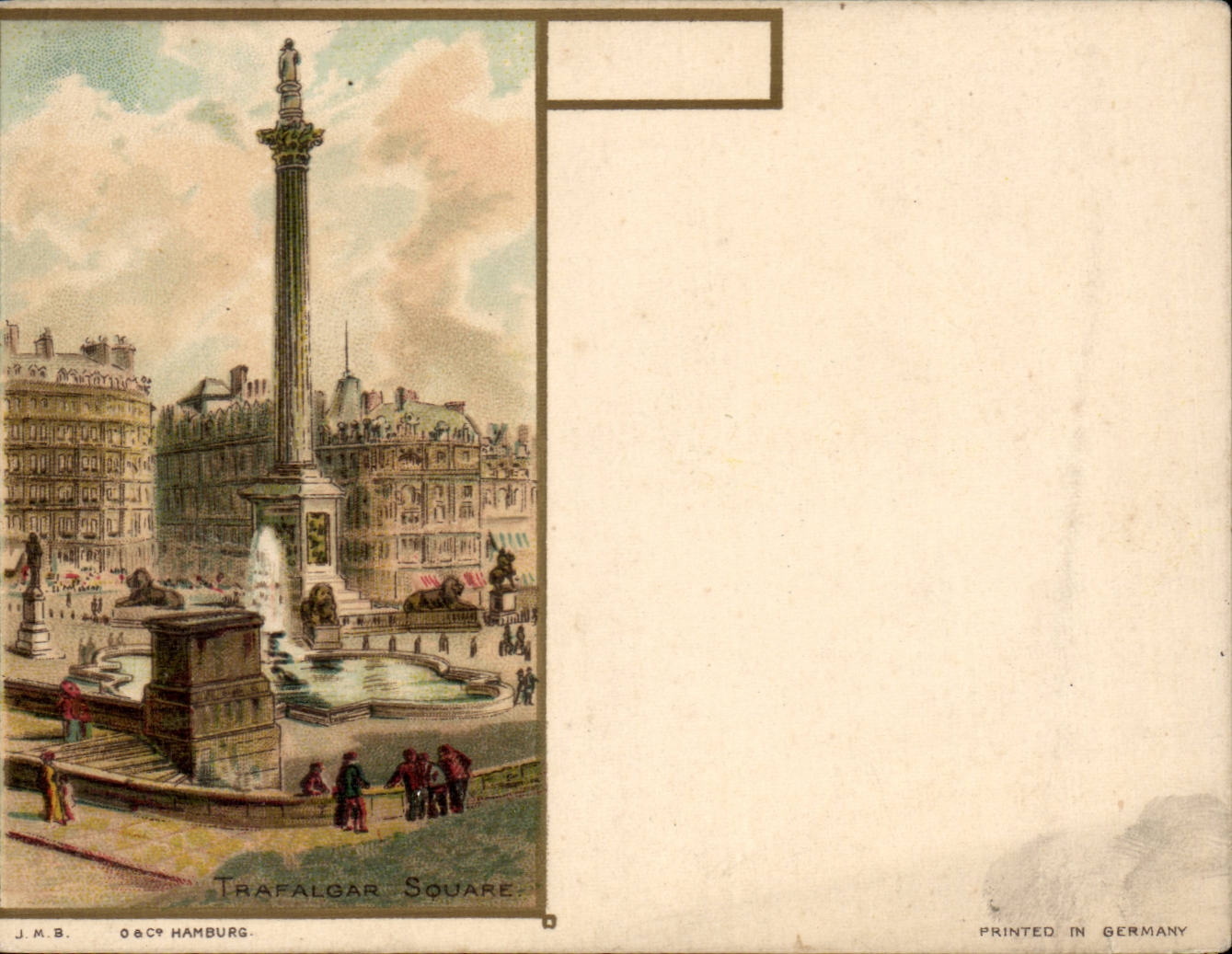 CPA Great Britain London london Trafalgar Public garden