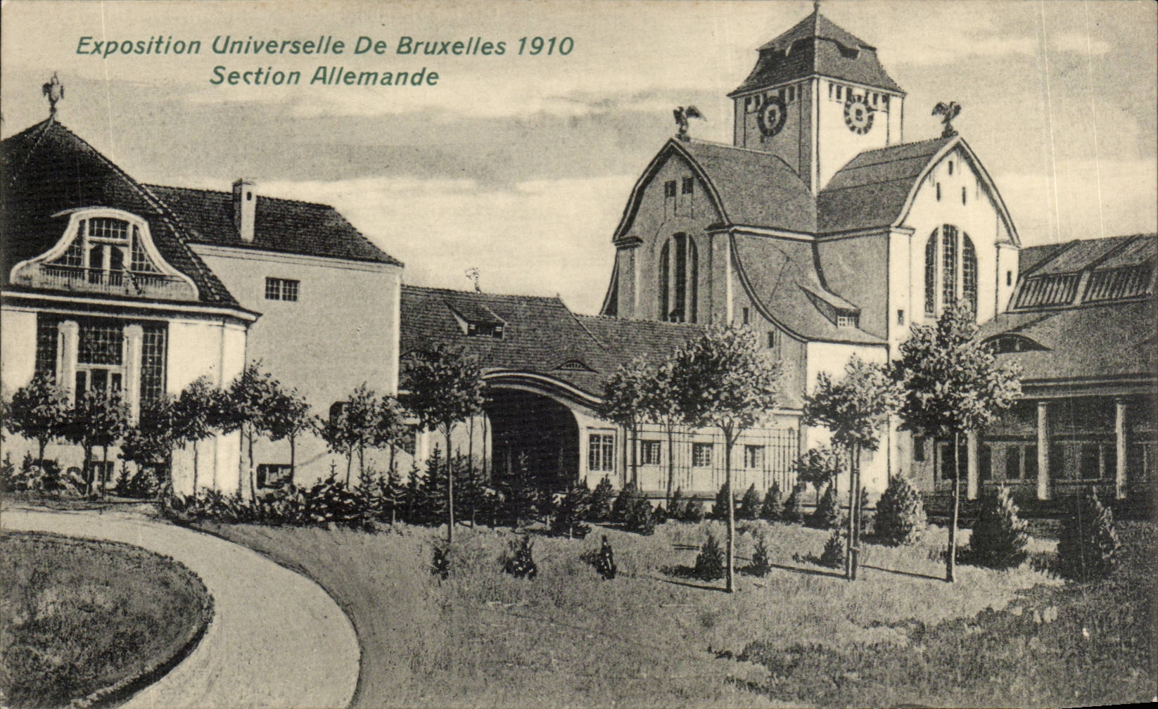 CPA Brussels Fair universal of Brussels 1910 German Section