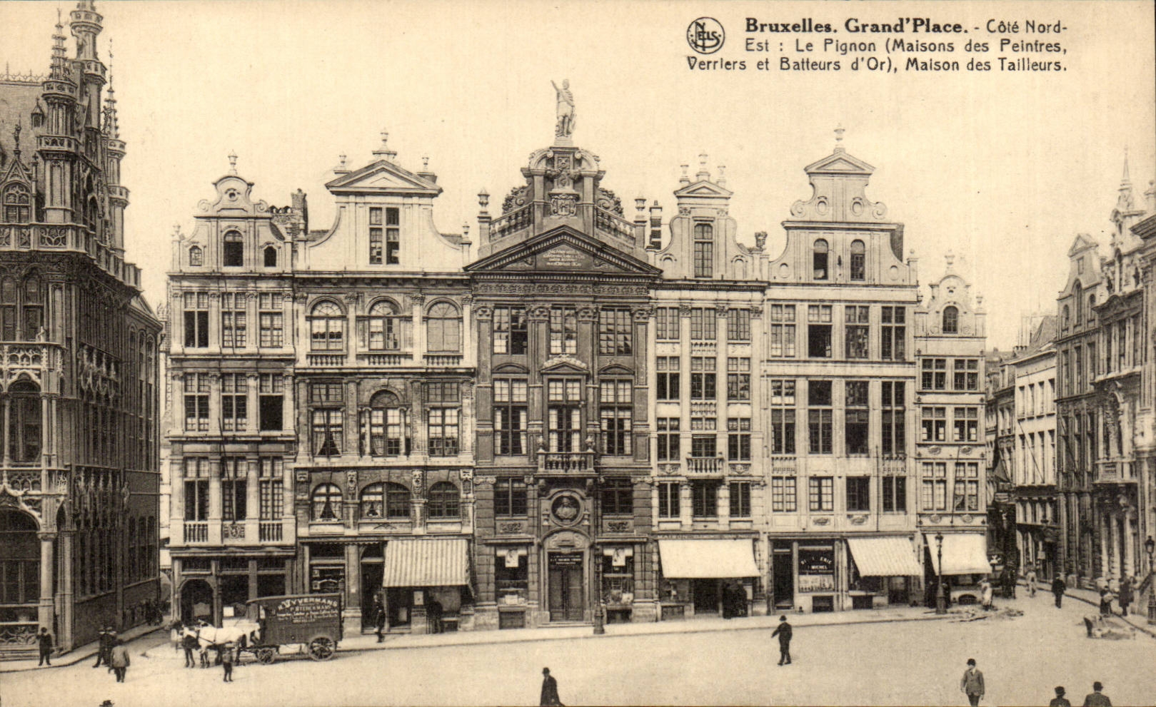 CPA Brussels Grand places Northern Cote Is the Pinion Houses of the Verrieres painters and gold House beaters of the Tailors