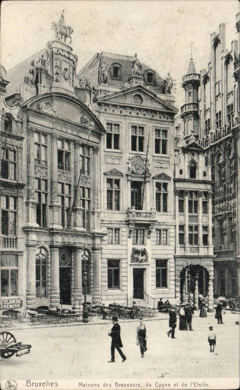 CPA Brussels Houses of brewers of the swan and star