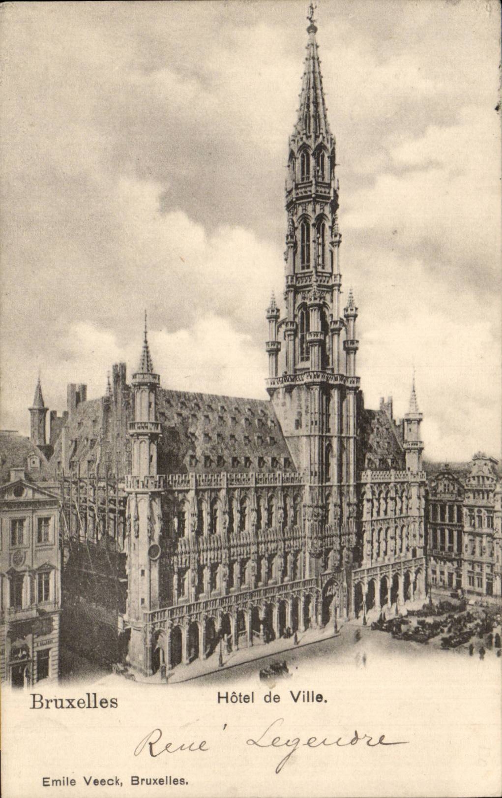 Belgie Belgium Brussels CPA Town hall
