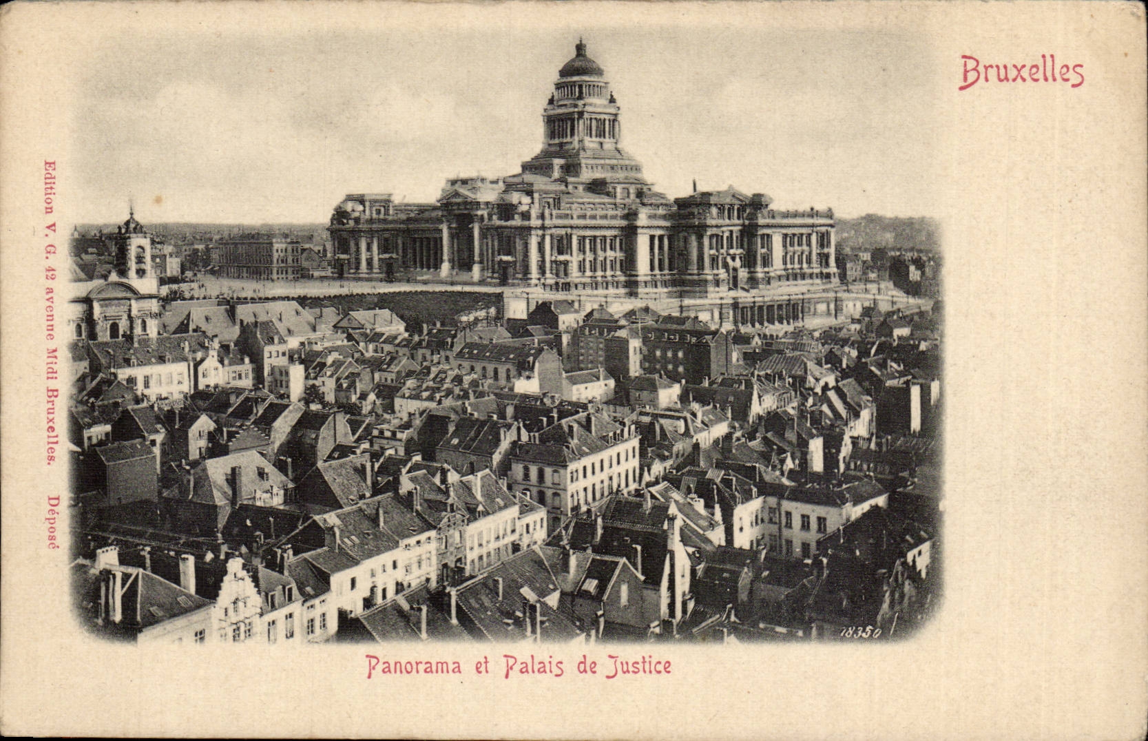 Belgie Belgium Brussels CPA Panorama of the law courts