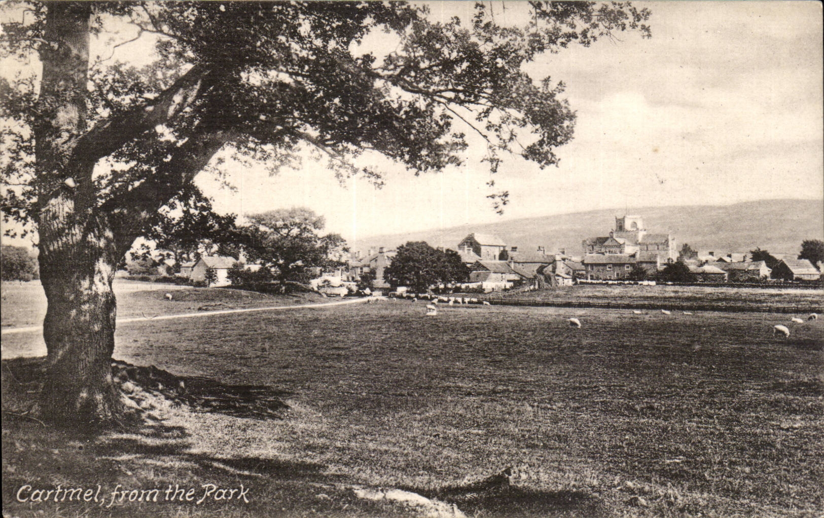 CPA Cartmel from the park