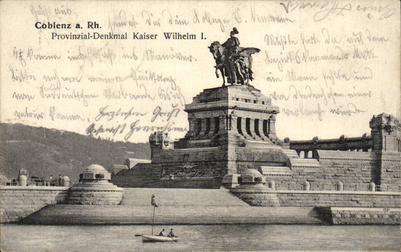 CPA Coblenz has Rhein Provinzial Denkmal Kaiser Wilhelm I