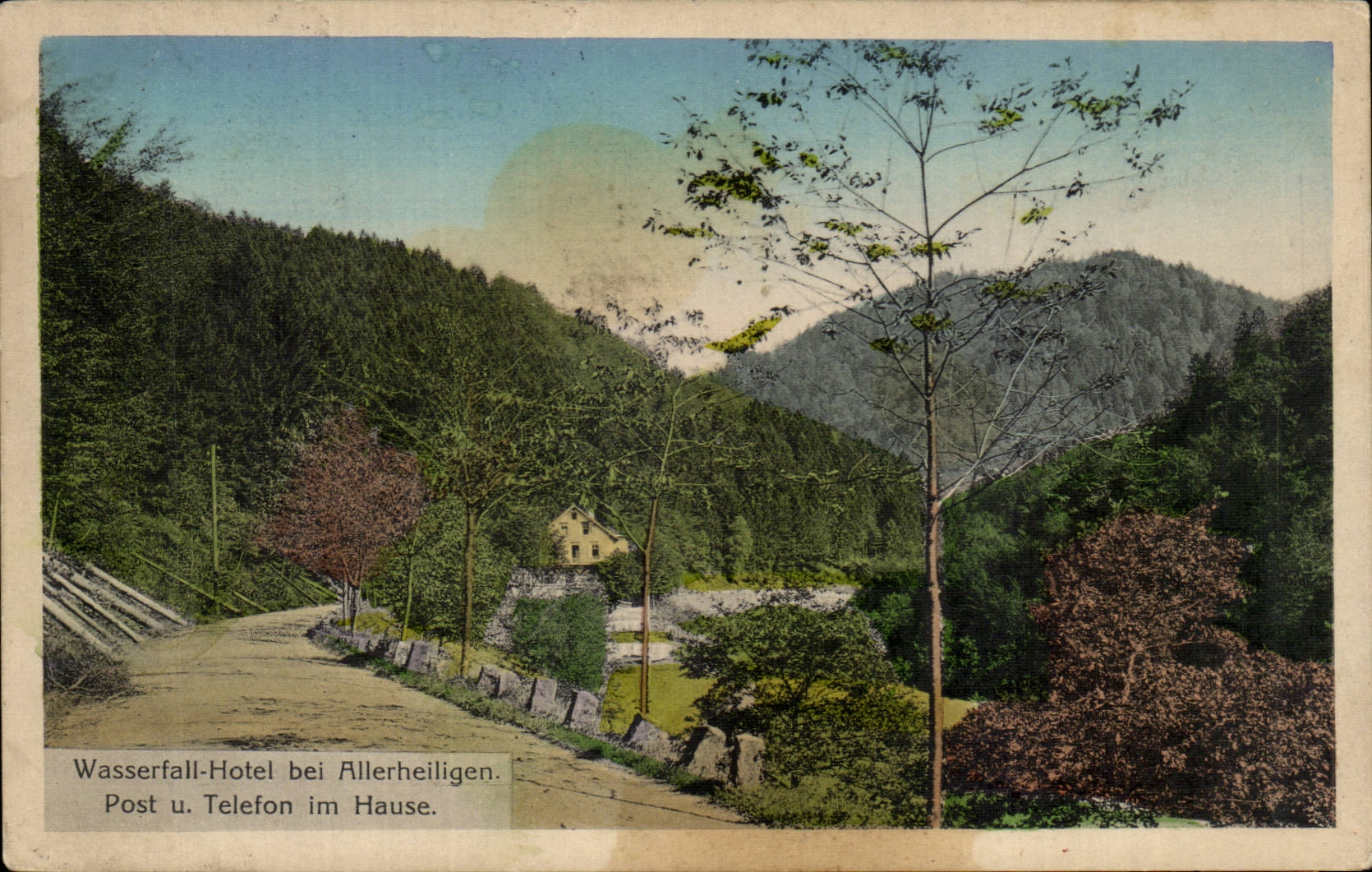 CPA Wasserfall Hotel EIB Allerheilingen Post U Telefon im Raises