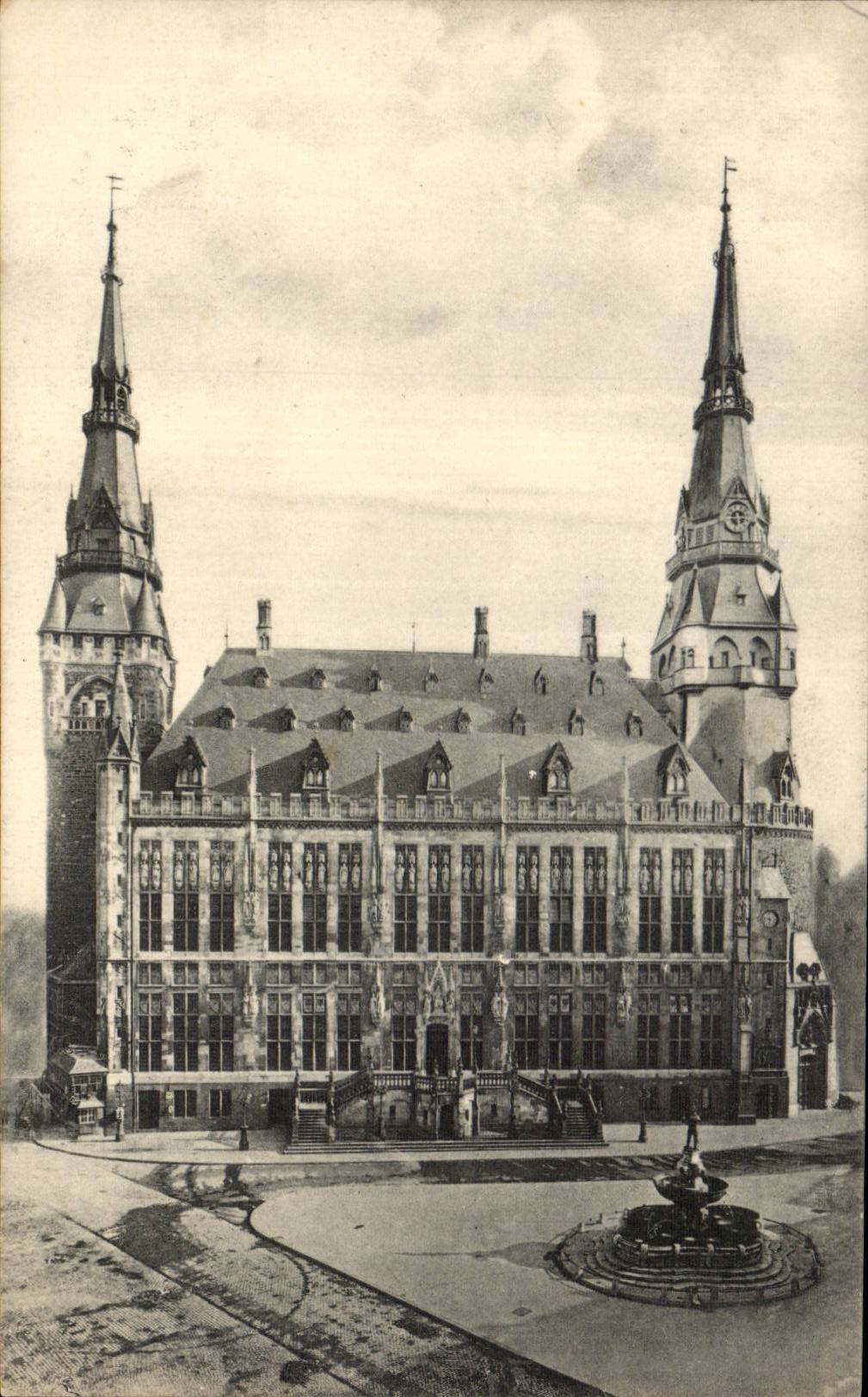 CPA Aachen Rathaus Vorderfront the town hall