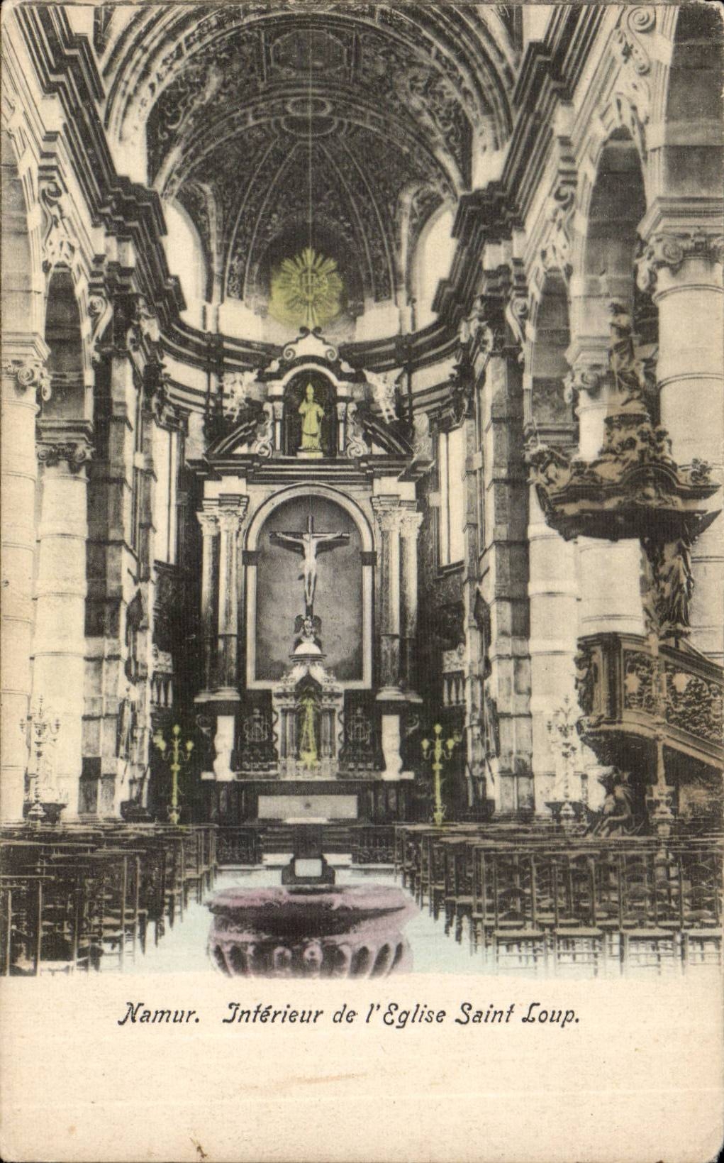 CPA Interior Namur of the church St Wolf