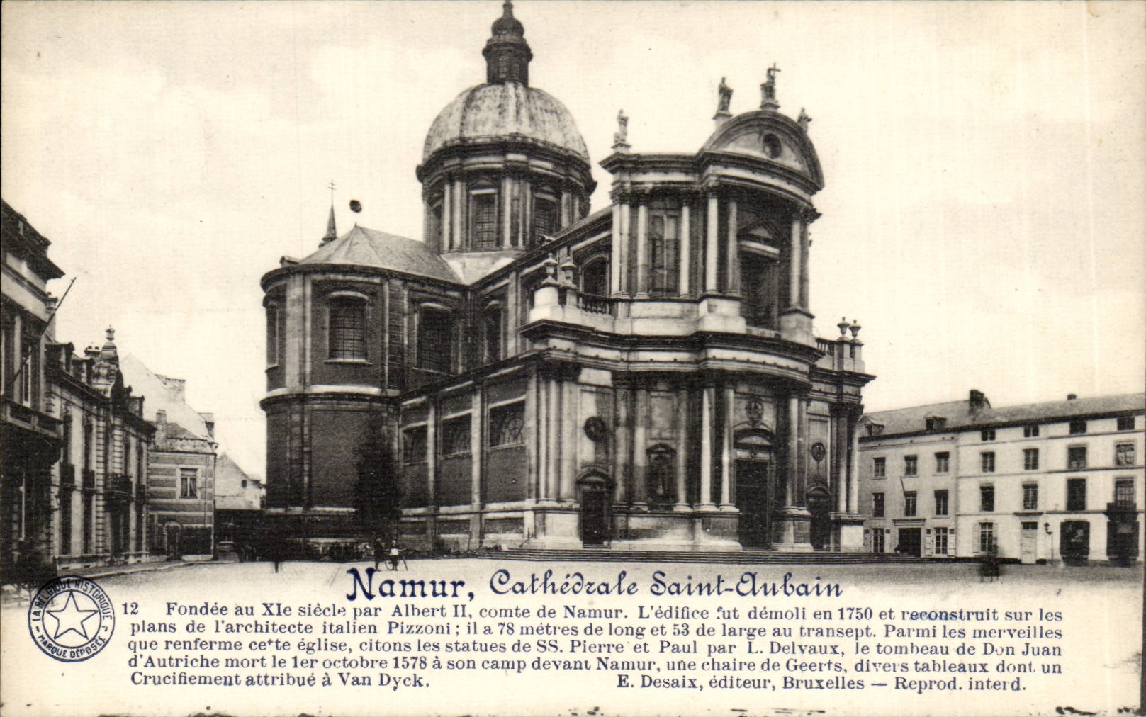 CPA Namur Cathedral Saint Aubain