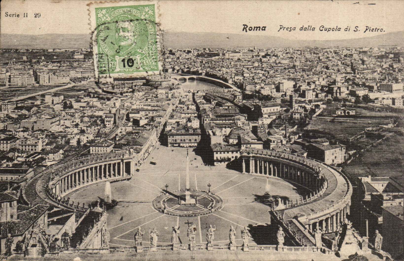 CPA Italy Italia Roma Presa paved Cupola di S Pietro