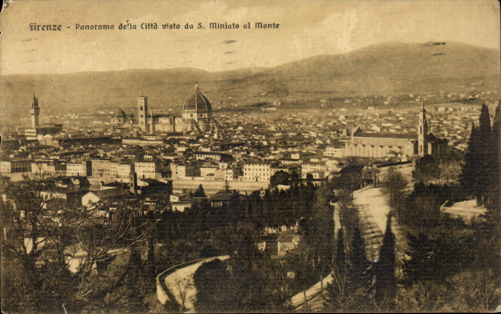 CPA Italy Italia Firenze Panorama LED citta da S Miniato Al Goes up