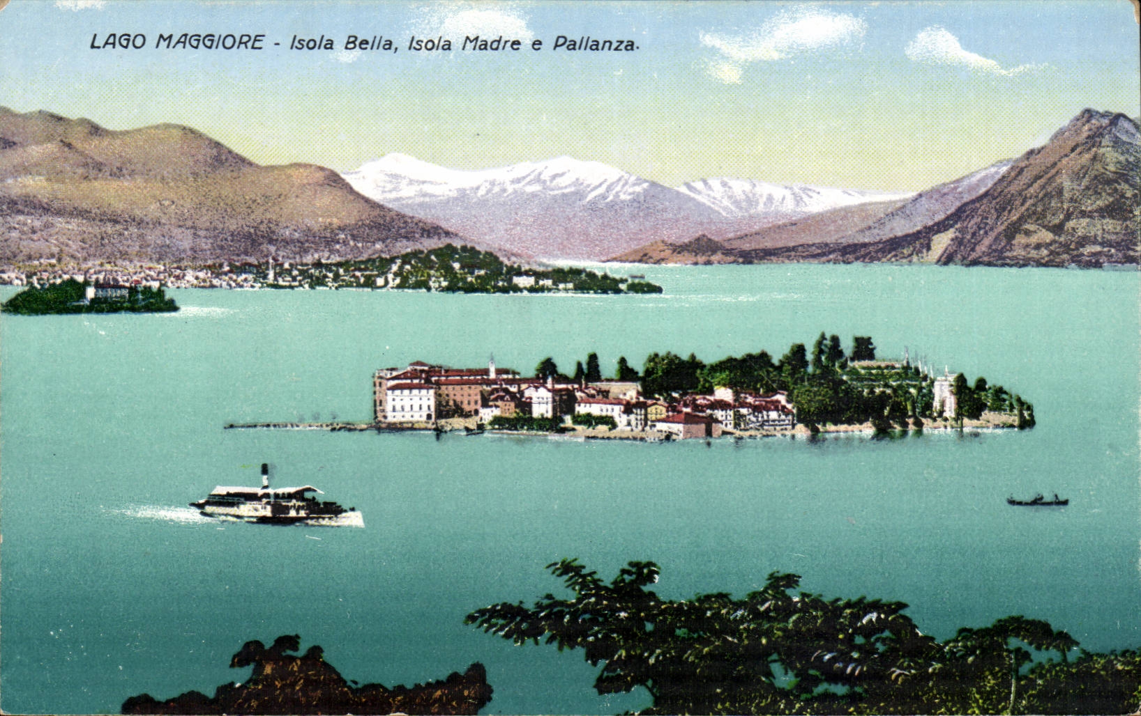CPA Italien Italien Lago Maggiore Isola blokte Veined Isoliere Pallanza