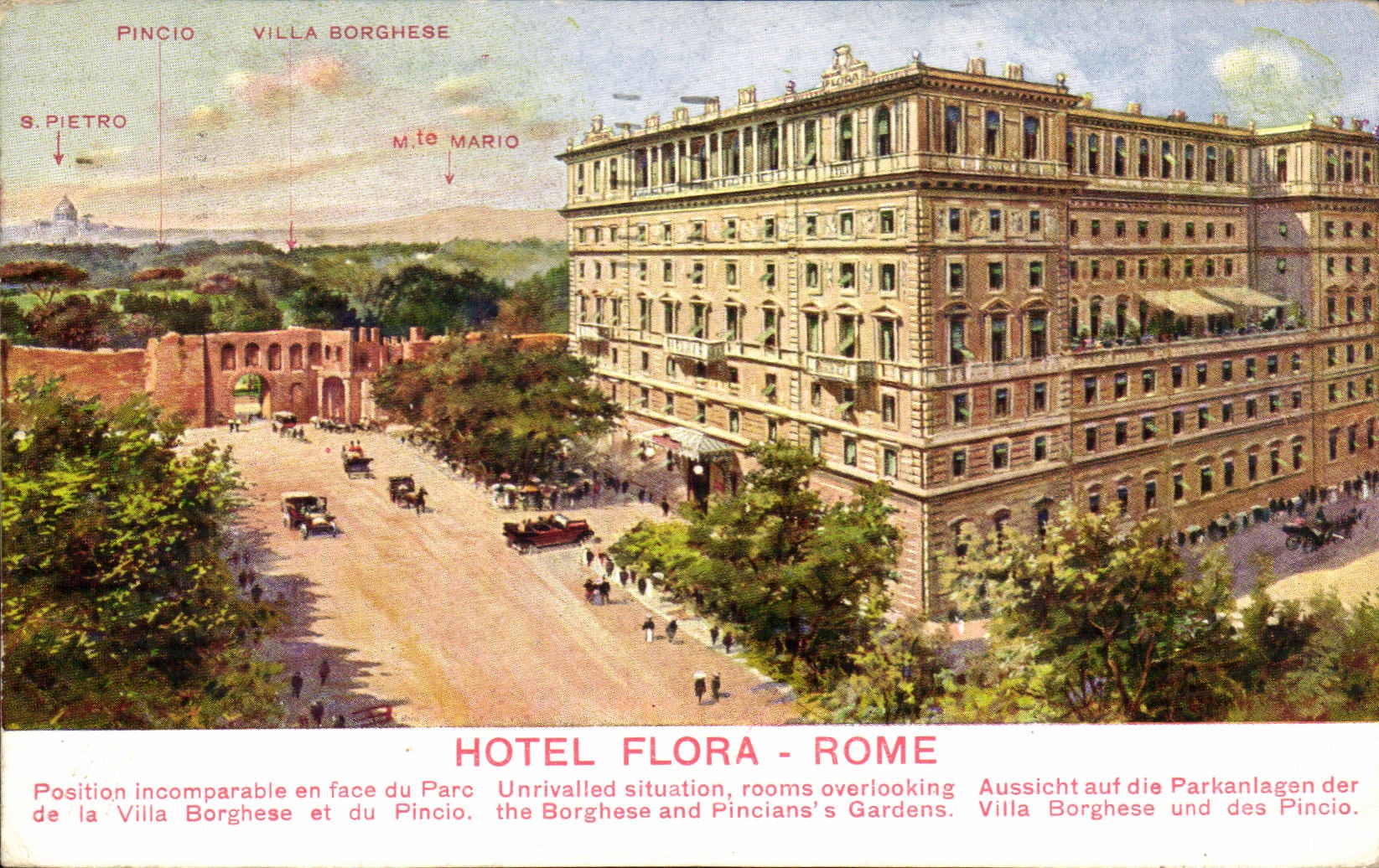 Italy Italia CPA Roma Flora Hotel
