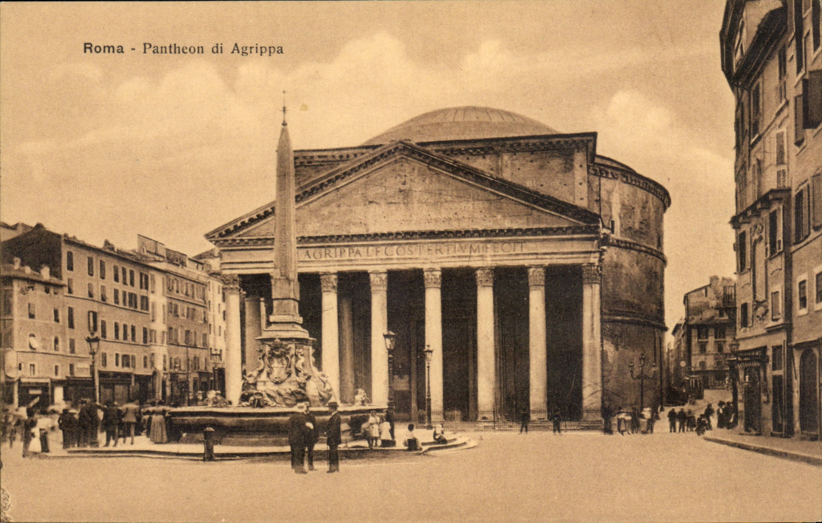 Italy Italia CPA Roma the Pantheon di Agrippa