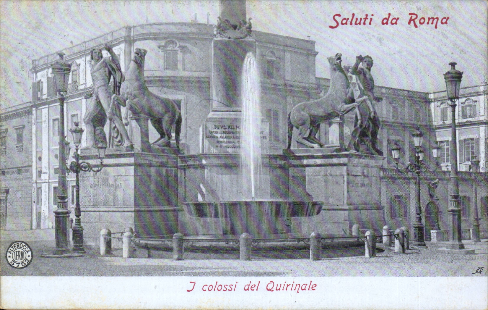 Italy Italia CPA Roma It colossi del Quirinale