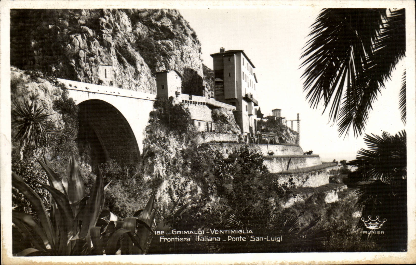 Italienisches einflussreiche Person San lugi Italien-Italien CPA Grimaldi VEntimiglia Frontiere