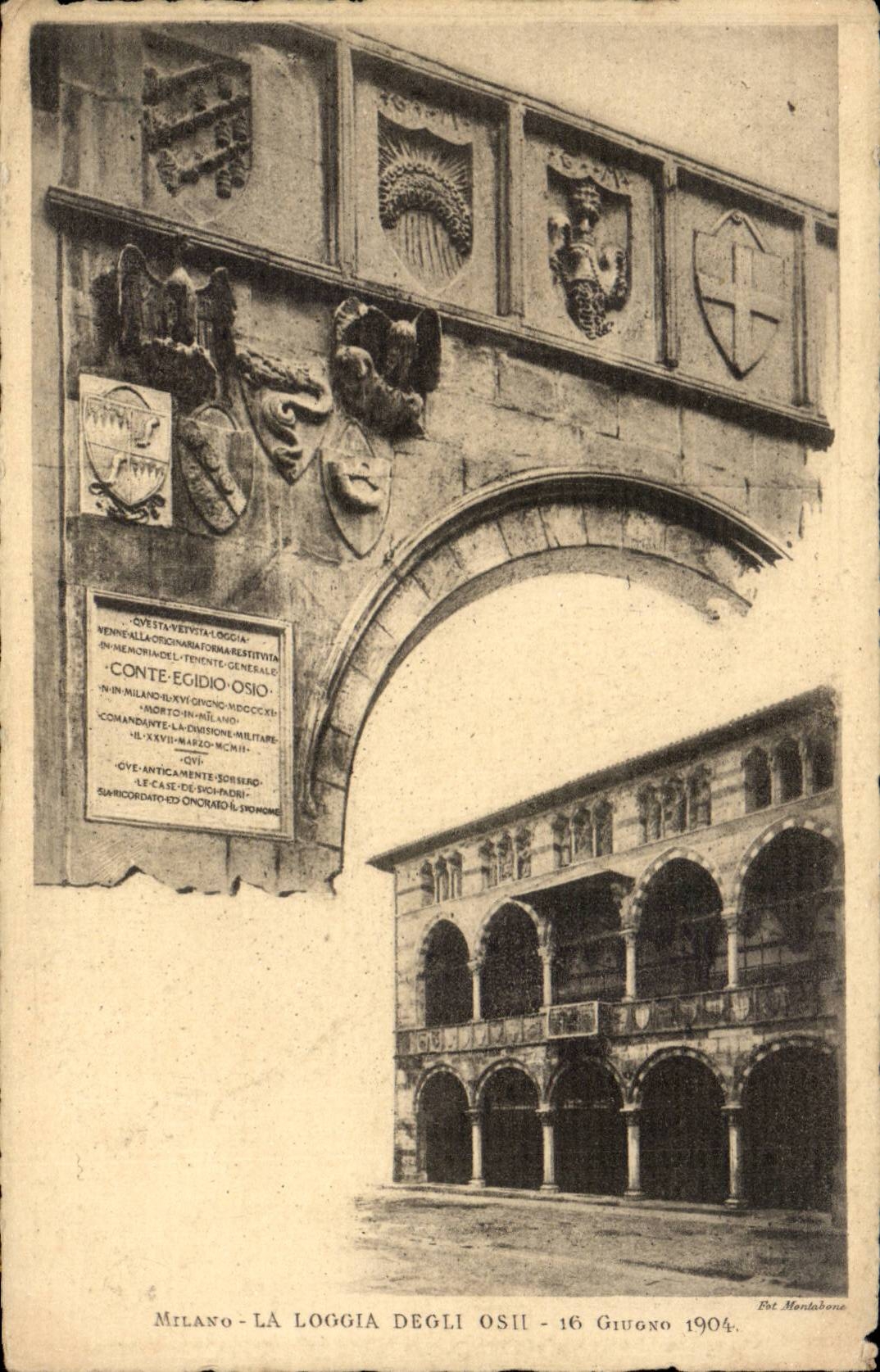 Italy Italia CPA Milano the Loggia Degli Osii