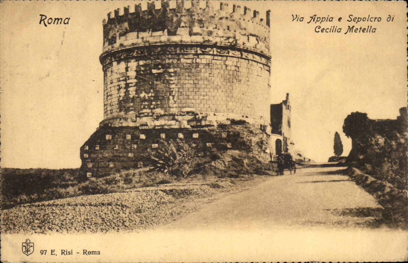 Italy Italia CPA Roma Via paid Sepolcro di CEcilia Metella