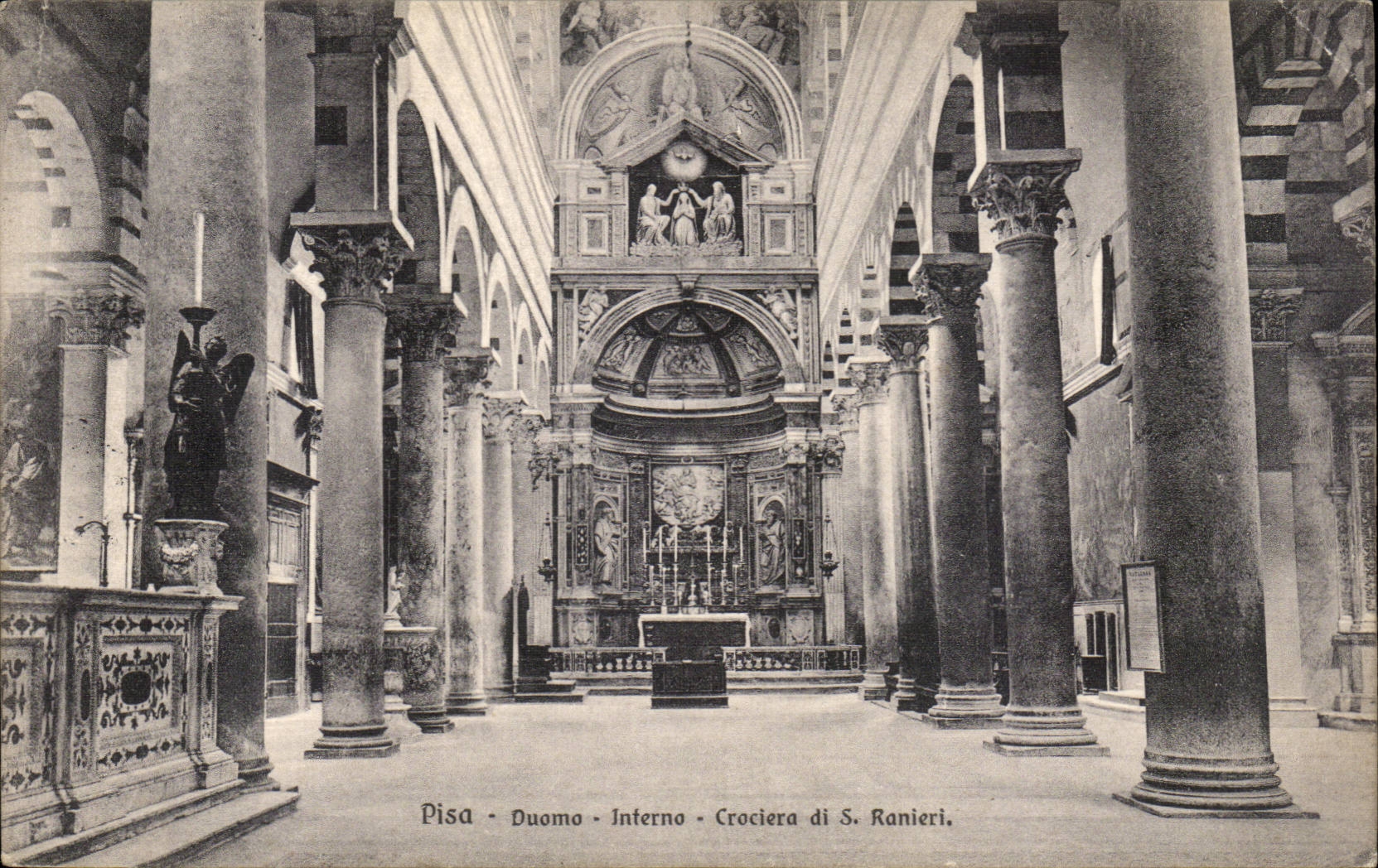 Italy Italia CPA Rammed Duomo interno Crociera di S Ranieri
