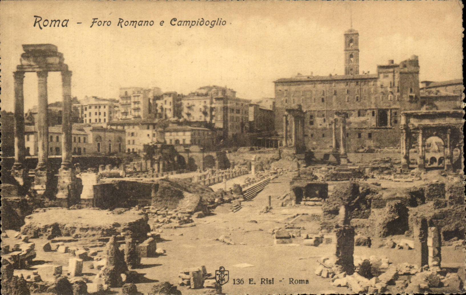 Italy Italia CPA Roma Foro Romano E Campidoglio