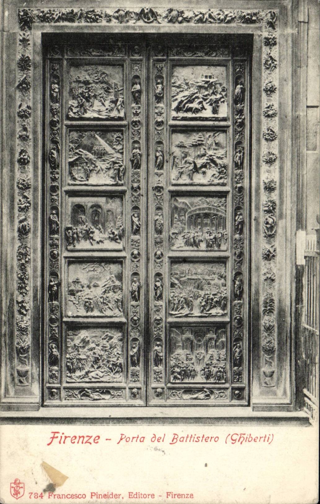 Italy Italia CPA Firenze Carried del Battistero Ghiberti