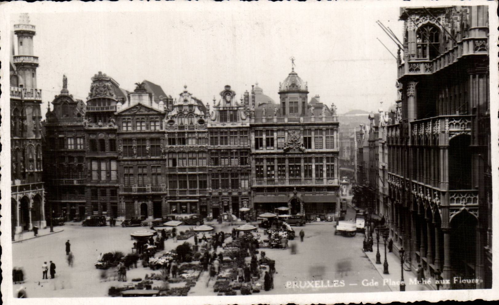 Belgie Belgium Brussels CPA Grande places market at the flowers