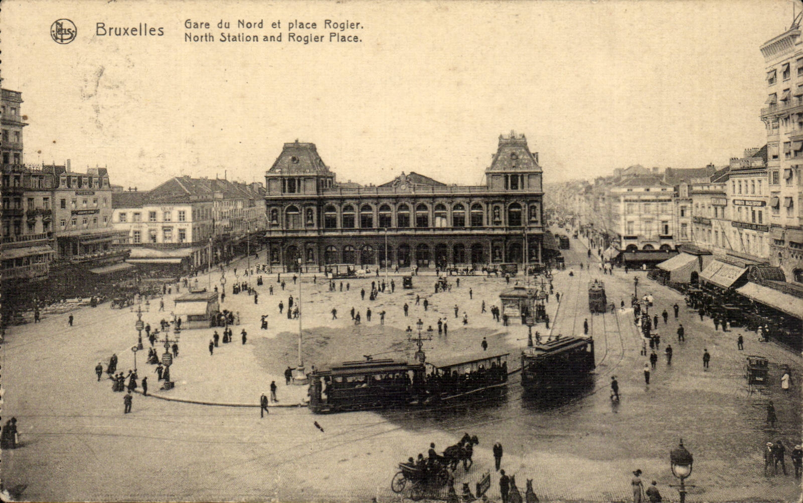 Belgie Belgium Brussels CPA Parks north and places Rogier