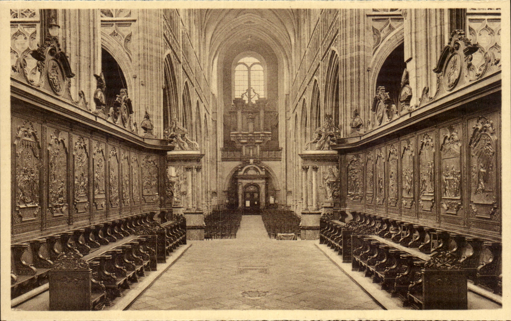 Belgie Belgium CPA St Hubert the basilica Chorus of the monks monk