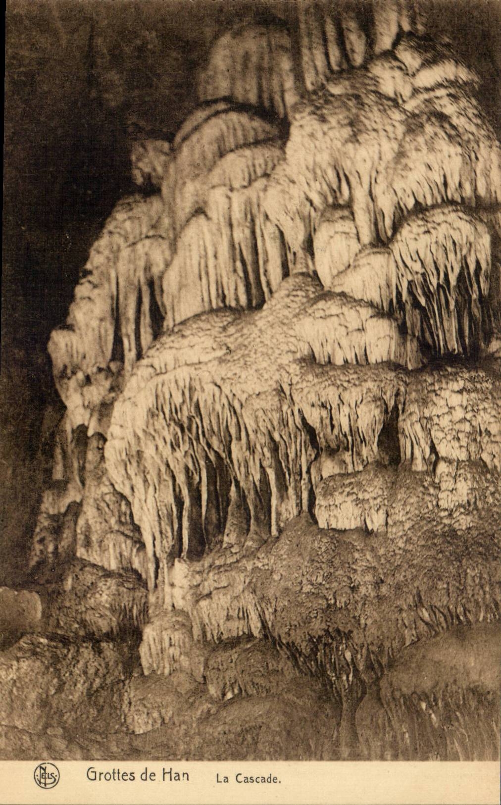 CPA Belgium Caves of Han the cascade