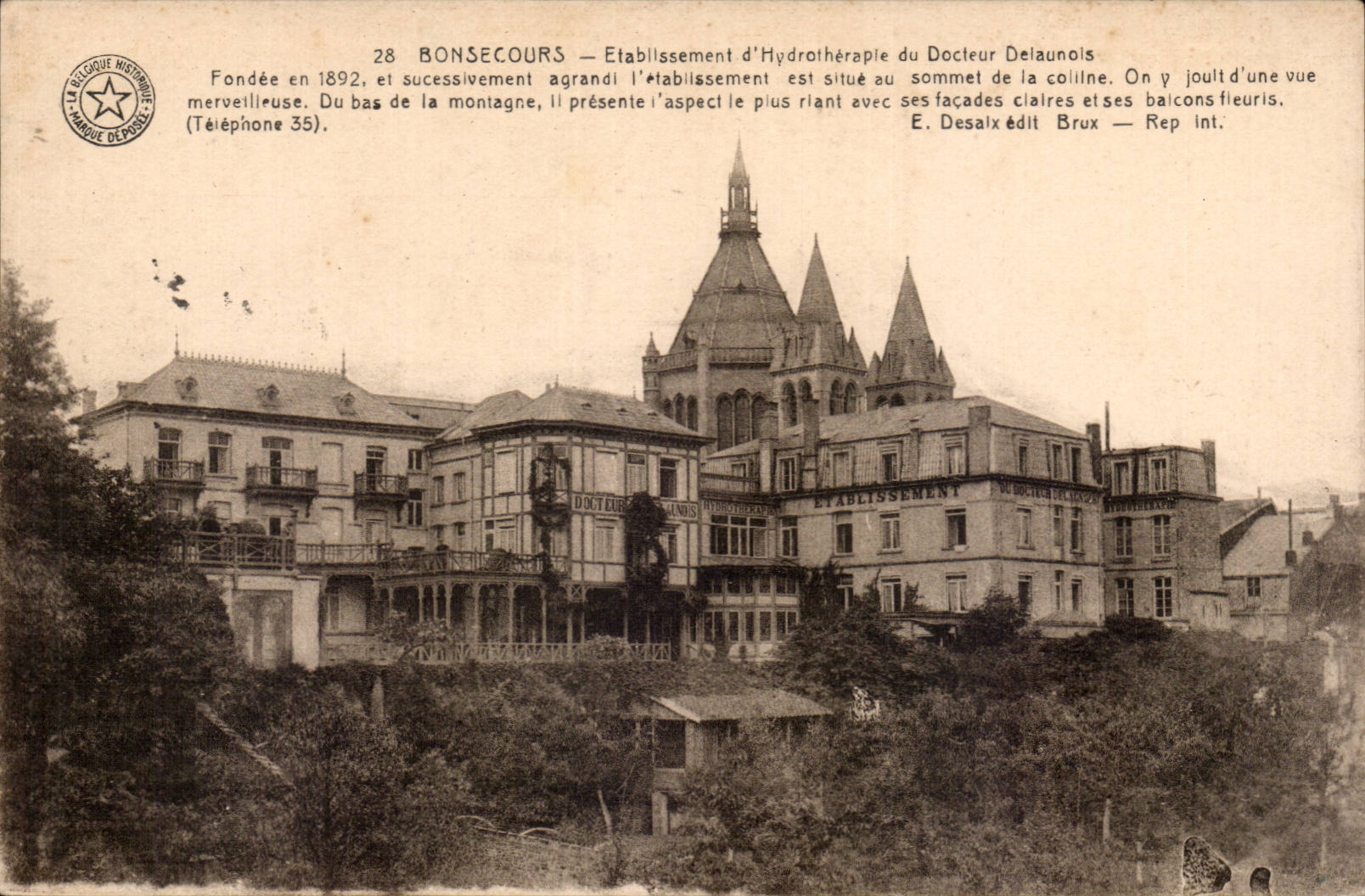 Belgium CPA Bonsecours Establishment of hydrotherapy of Doctor Delaunois