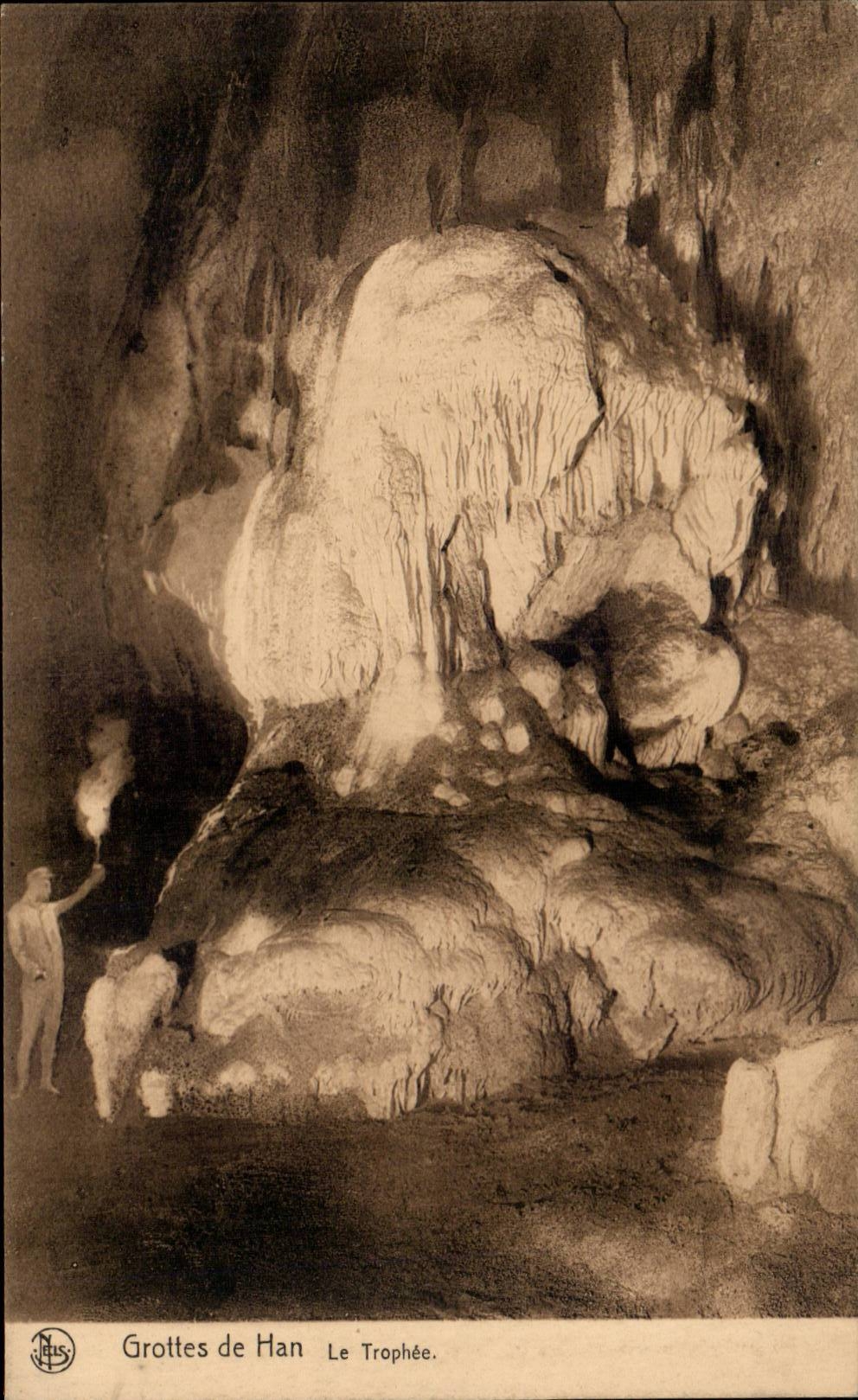 CPA Belgium Caves of Han the trophy