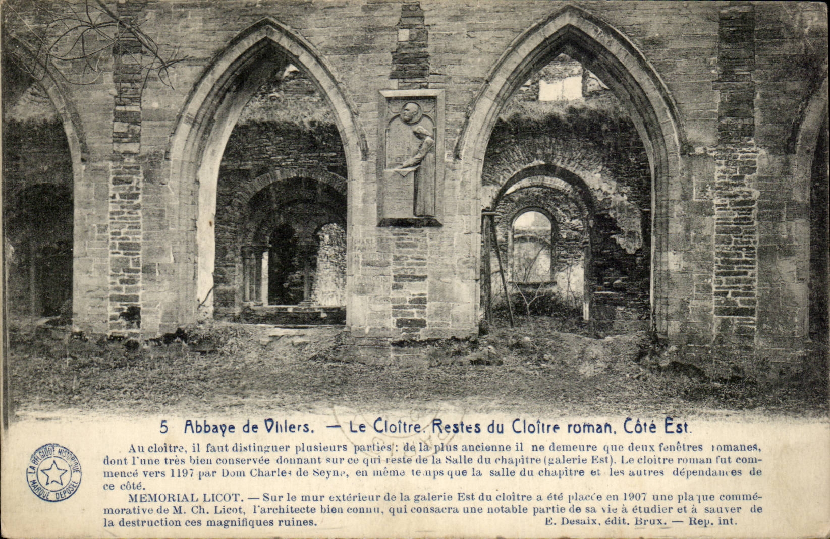 CPA Belgium Abbey of Villers the cloister Remainders of the Romance cloister east coast
