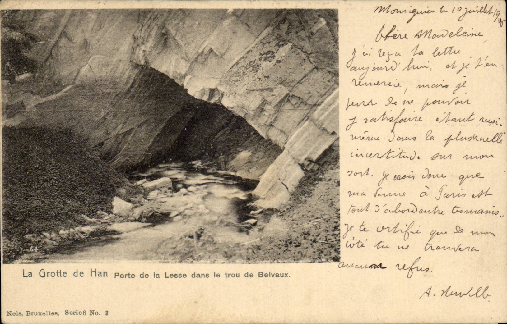 CPA Belgium the cave of Han Perte of injures in the hole of Belvaux