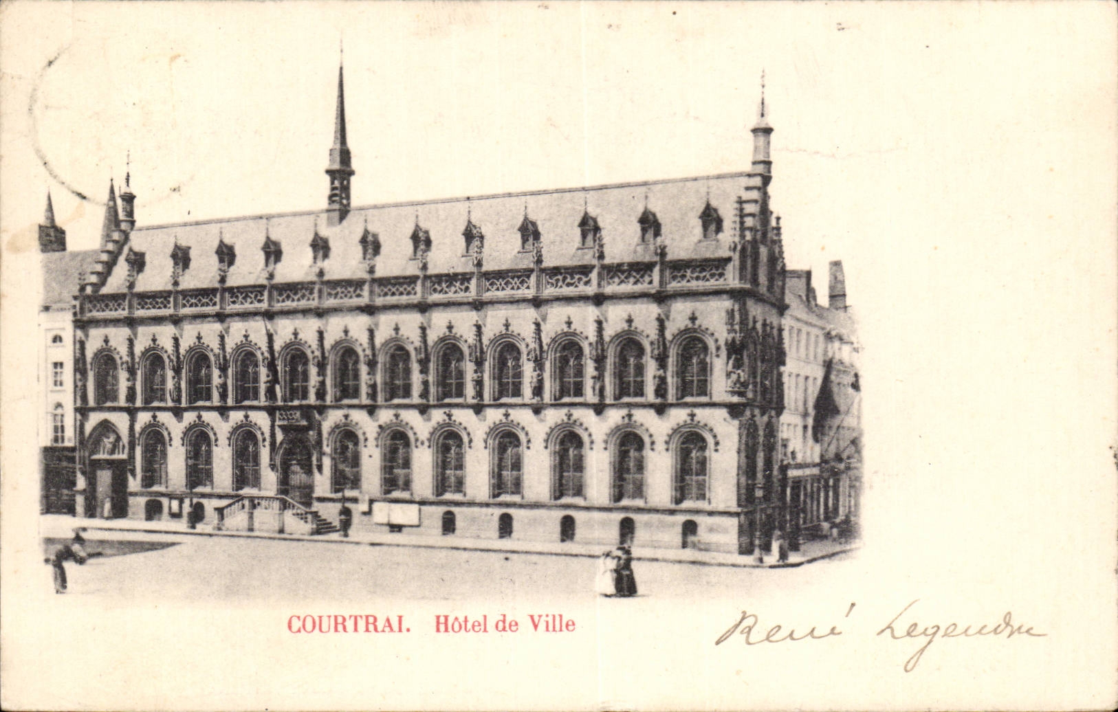 CPA Belgium Courtrai Town hall