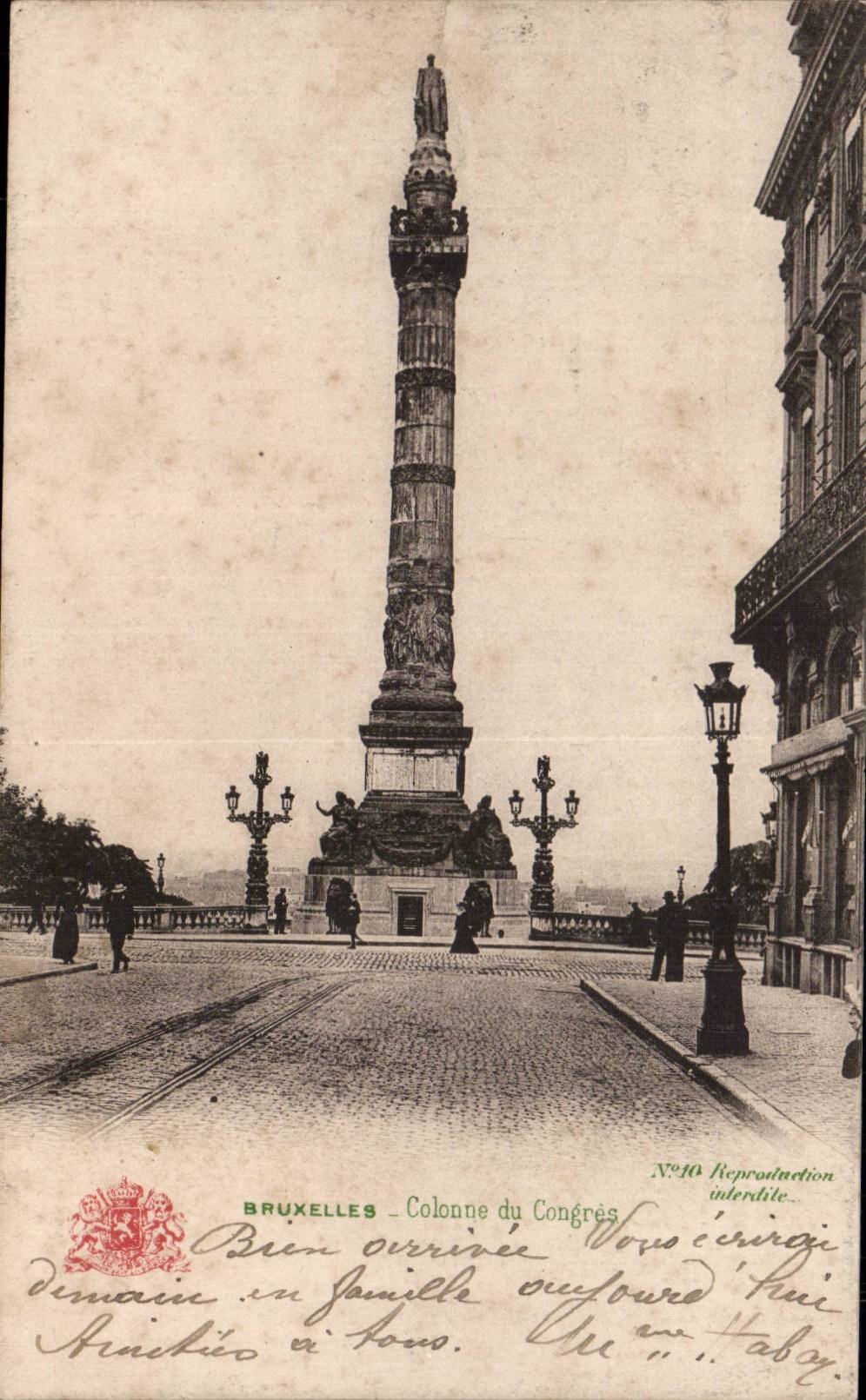CPA Belgium Brussels Column of Congers