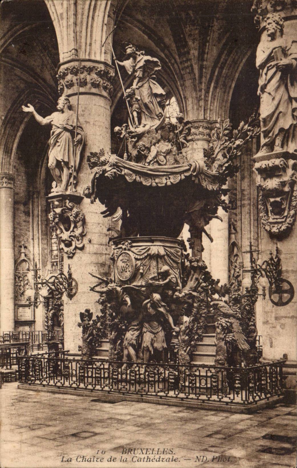 CPA Belgium Brussels the pulpit of the cathedral