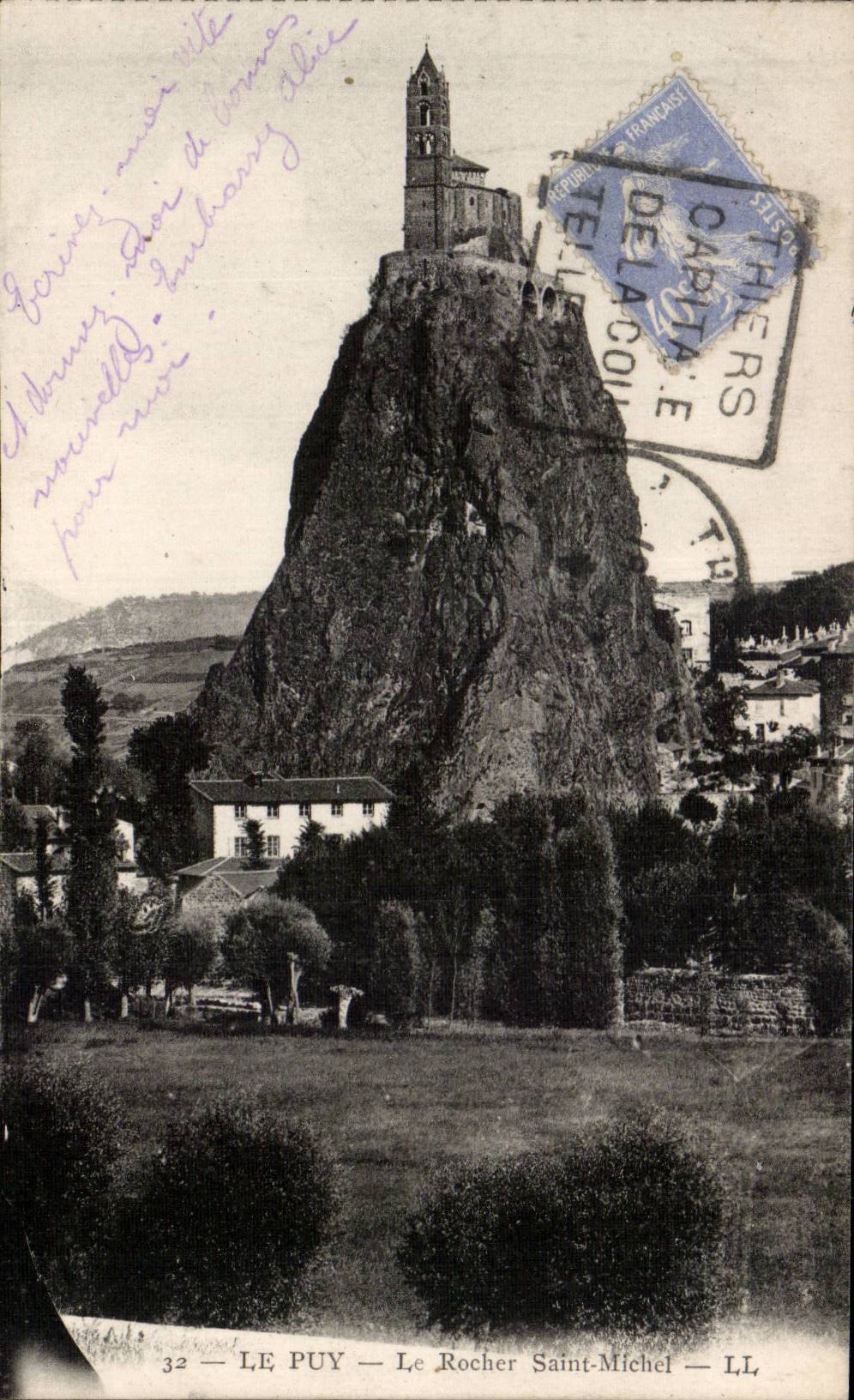 CPA Le Puy Le rocher Saint Michel